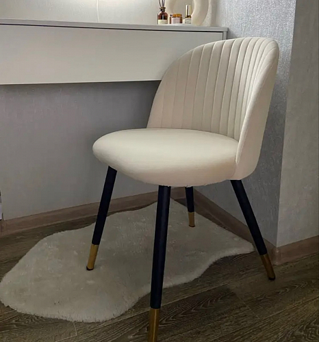 Стул на металлокаркасе Gabi dark beige / black / silver фото покупателя 779