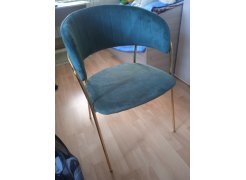 Стул на металлокаркасе Kamelia зеленый / золото фото покупателя 78