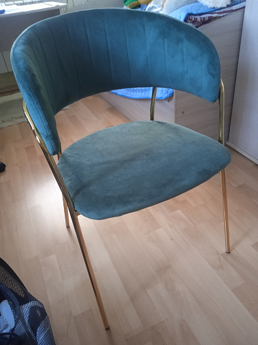 Стул на металлокаркасе Kamelia green / gold фото покупателя 78