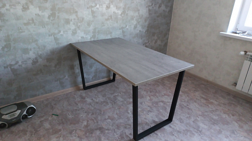 Стол Лота Лофт 120 32 мм бетон / черный матовый фото покупателя 272