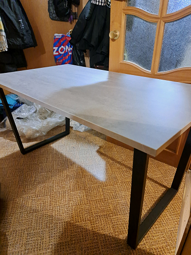 Стол Лота Лофт 140 25 мм черный матовый / бетон фото покупателя 779