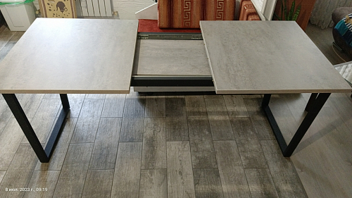 Деревянный стол Лота Лофт 140х80 черный матовый / бетон светлый фото покупателя 553