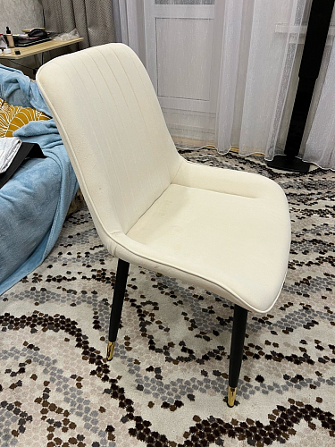 Стул на металлокаркасе Seda 1 latte / black / gold фото покупателя 44