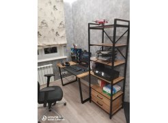 Деревянный стол Лота Лофт 120(160)х75 черный матовый / бетон светлый фото покупателя 63