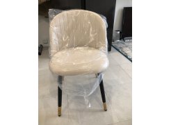 Стул на металлокаркасе Gabi 1 бежевый / черный с серебряными наконечниками фото покупателя 370