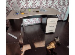 Стол компьютерный Джаз-15 белый правый фото покупателя 11