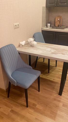 Стул на металлокаркасе Kora dark gray / black фото покупателя 421