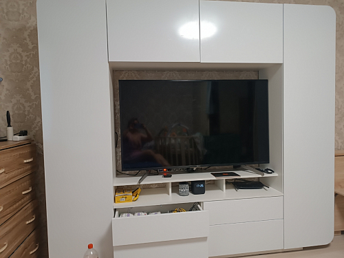 Готовая гостиная Румба белый / белый глянец  - Уцененный экземпляр фото покупателя 49