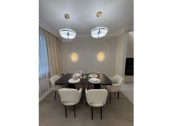 Керамический стол Готланд 180(240)х90х79 вяз скандинавский / золото фото покупателя 9