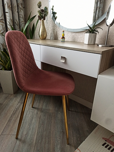 Стул на металлокаркасе Dabl 01 champagne / gold фото покупателя 149