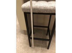 Барный стул Лофт кожзам темно-серый / черный матовый фото покупателя 220