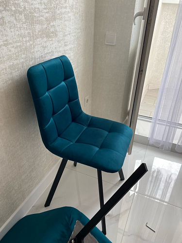 Стул на металлокаркасе Чилли бирюзовый / черный фото покупателя 1305