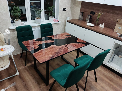 Стул на металлокаркасе Чилли К кирпичный / черный фото покупателя 228