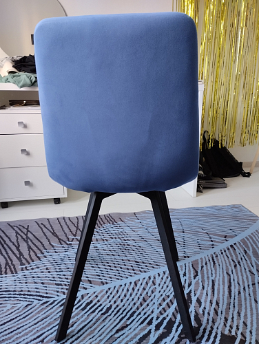 Стул на металлокаркасе Чилли К темно-серый (velutto 32) / черный фото покупателя 115