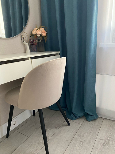 Стул на металлокаркасе Gabi 1 light blue / black / gold фото покупателя 485