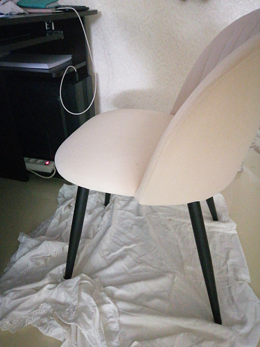 Стул на металлокаркасе Gabi 1 line light blue / black фото покупателя 129