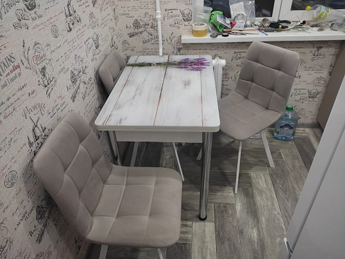 Стул на металлокаркасе Чилли К темно-серый (velutto 32) / черный фото покупателя 250