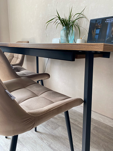 Стол раскладной Колон Лофт 120 32 мм дуб галифакс табако / черный матовый фото покупателя 60