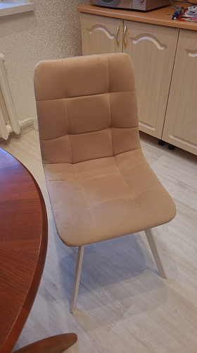 Стул на металлокаркасе Чилли бежевый / белый каркас фото покупателя 948