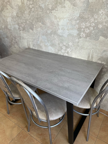 Деревянный стол Лота Лофт 140х80 черный матовый / бетон светлый фото покупателя 643