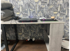 Письменный стол Битти Лофт 116х60х75 дуб делано темный / черный матовый фото покупателя 81