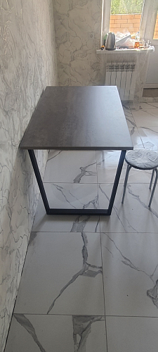 Деревянный стол Лота Лофт 140х80 черный матовый / бетон светлый фото покупателя 940