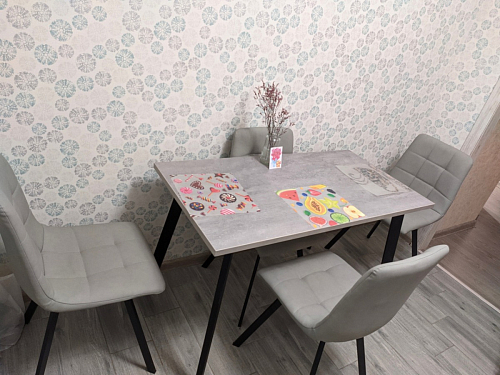 Стол Тринити Лофт 120 32 мм дуб галифакс табако / черный матовый фото покупателя 622