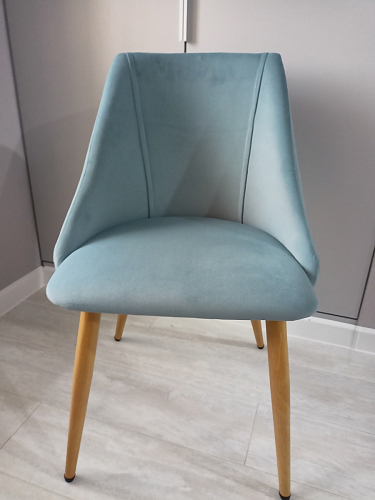 Стул на металлокаркасе Morgan blue / black фото покупателя 4