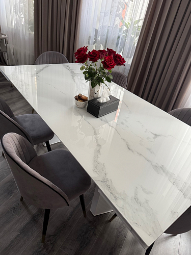 Керамический стол Монерон 200x100 brecha crema elegance / дуб монтана фото покупателя 6