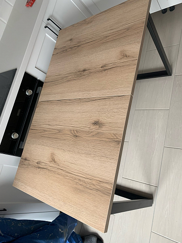 Деревянный стол Лота Лофт 140х80 черный матовый / бетон светлый фото покупателя 855