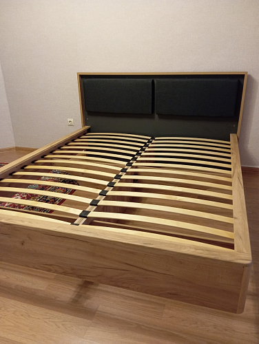 Двуспальная кровать Клауд 160х200 парящая дуб крафт золотой / антрацит фото покупателя 448