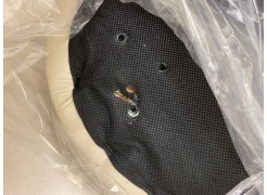 Стул на металлокаркасе Gabi 1 бежевый / черный с серебряными наконечниками фото покупателя 883