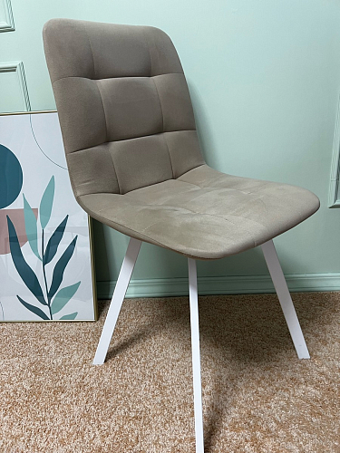 Стул на металлокаркасе Чилли темно-серый / черный каркас фото покупателя 49