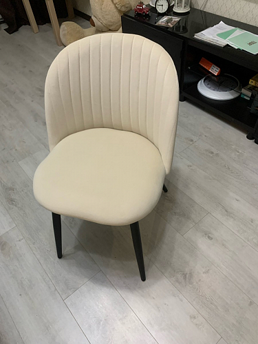 Стул на металлокаркасе Gabi dark beige / black / silver фото покупателя 932