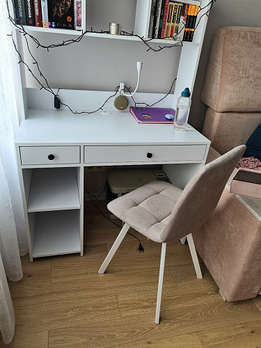 Стул на металлокаркасе Чилли бирюзовый / белый фото покупателя 1074