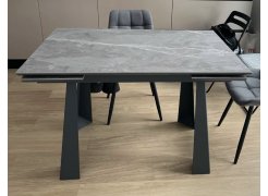 Керамический стол Бэйнбрук 120х80х76 серый мрамор / графит фото покупателя 1