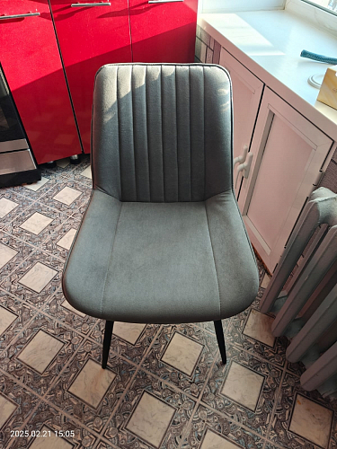 Стул на металлокаркасе Седа 360 К латте (velutto 08) / белый фото покупателя 341