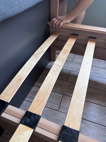 Двуспальная кровать Клауд 160х200 парящая дуб крафт золотой / антрацит фото покупателя 394