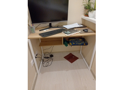 Письменный стол Клер Лофт дуб вотан / черный матовый фото покупателя 5