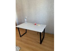 Деревянный стол Лота Лофт 120(160)х75 черный матовый / бетон светлый фото покупателя 864