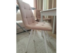 Стул на металлокаркасе Чилли горчичный / белый фото покупателя 319