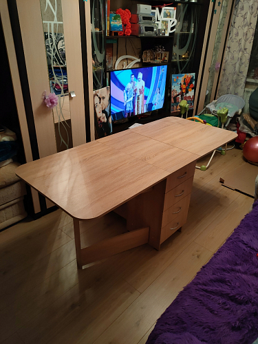 Стол-книжка Глория 606 М с ящиками дуб сонома фото покупателя 82