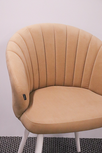 Стул на металлокаркасе Бэнбу velutto 05 / белый из шоурума 2