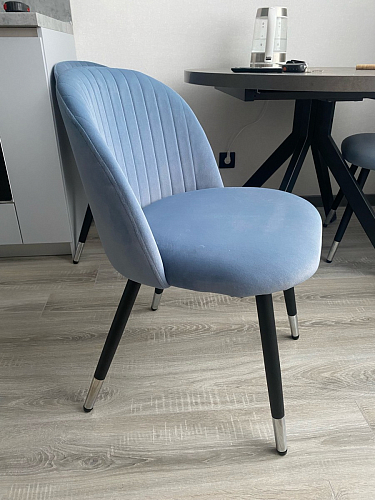 Стул на металлокаркасе Gabi dark beige / black / silver фото покупателя 743