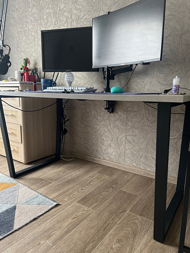 Деревянный стол Лота Лофт 140х80 белый матовый / бетон светлый фото покупателя 241