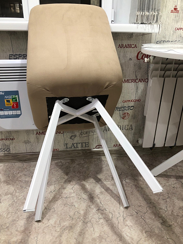 Стул на металлокаркасе Чилли К темно-серый (velutto 32) / черный фото покупателя 601