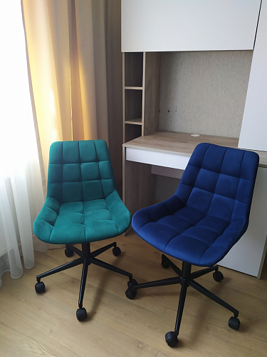 Компьютерное кресло Честер зеленый / черный фото покупателя 63