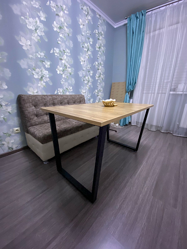 Деревянный стол Лота Лофт 140х80 дуб крафт табачный / черный матовый фото покупателя 548