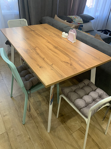 Стол Тринити Лофт 120 32 мм дуб галифакс табако / черный матовый фото покупателя 469