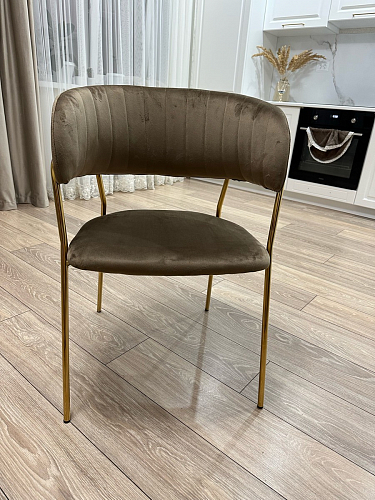 Стул на металлокаркасе Kamelia голубой / голубой / золотой фото покупателя 88